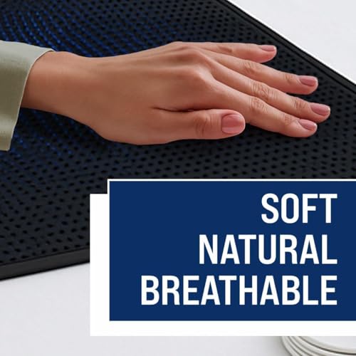 ECOHEAL Queen Wide Tourmaline Grounding Mat for Bed 59”x54” with Sleep Mask & 15ft Cord