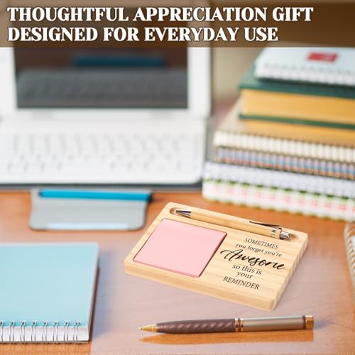20 Pcs Employee Appreciation Gifts Sticky Note Holder - Inspirational Desk Organizer (Awesome)