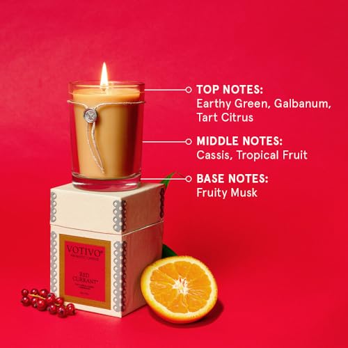 Red Currant Aromatic Candle - 6.8 oz Soy-Blend Wax, Gift Boxed