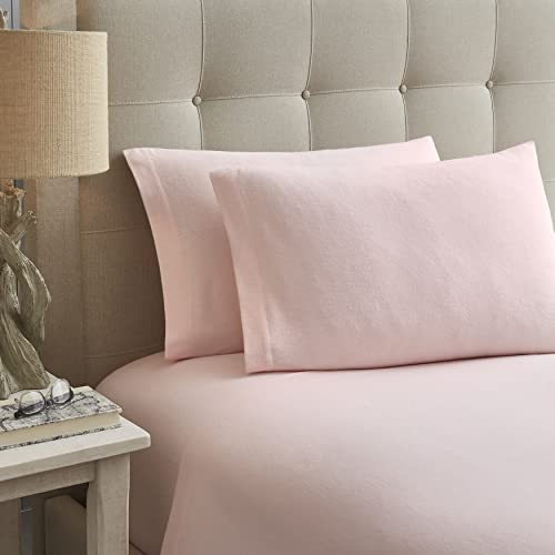 Twin Sheet Set with Fitted Sheet & Pillowcase - Bright Blush