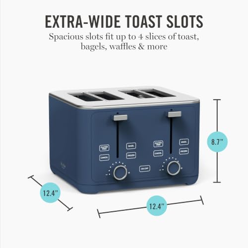 4-Slice Toaster with 10 Shade Settings and 3 Presets - Indigo Blue (Variation)