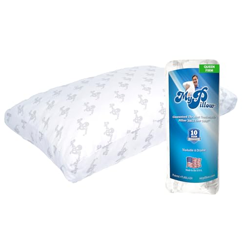 Firm Queen Size Memory Foam Pillow with Gusset - Support for Back Stomach Side Sleepers - MyPillow Premium