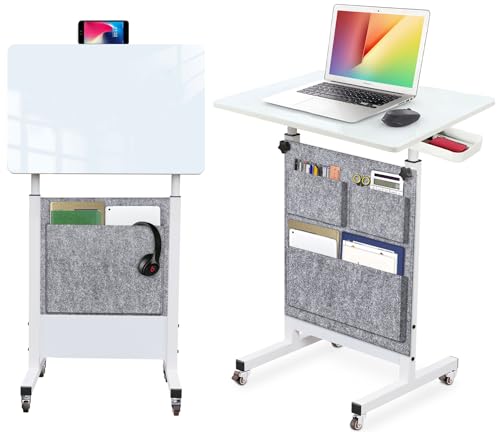 24 Inch Adjustable Standing Desk with Wheels & Writable Surface - Bag Included - 16x24 Inch Variation