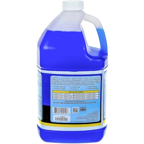 HVAC Coil Cleaner Foaming Alkaline-Based 1 Gallon with Cloth - Outdoor Use