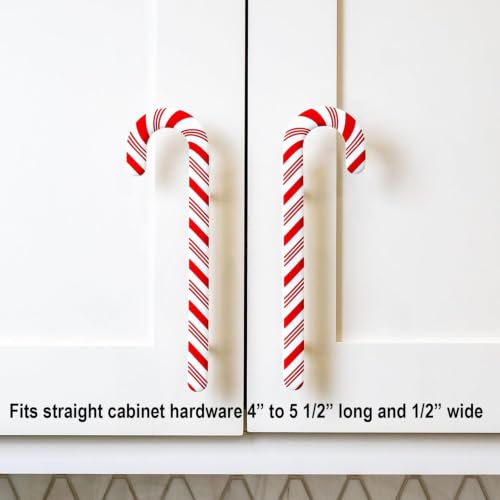 Knobēz Handlez Small Candy Cane Decorative Drawer Handle Covers (8 Pack) by Knobēz