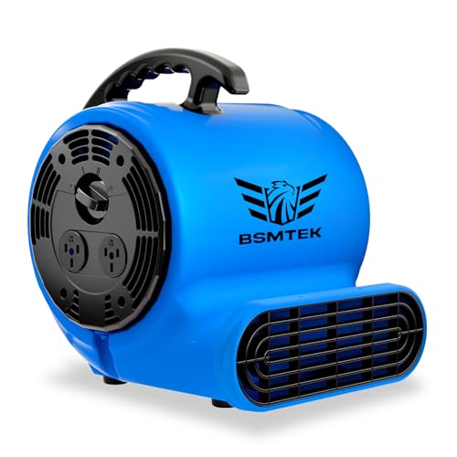 Blue Air Mover Blower Fan 1200 CFM 3-Speed Industrial Floor Dryer