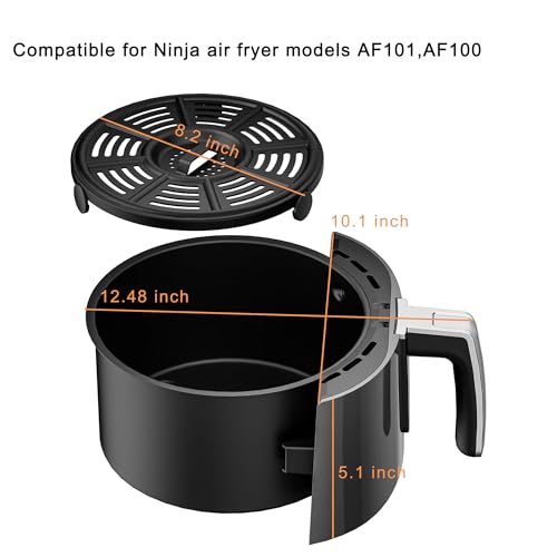 Ninja Air Fryer Basket & Crisper Plate Replacement Set 4QT Non-Stick