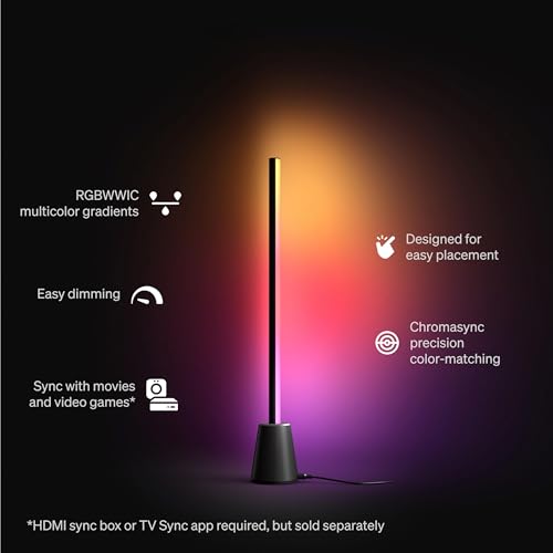 Multicolor RGBWWIC LED Table Lamp - 23.6 Inch, 1-Pack, for Home & Entertainment - Variation of This Listing