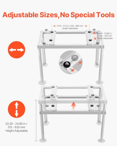 Adjustable Mini Split Ground Stand with Anti-Vibration Pads for 9000-18000 BTU AC