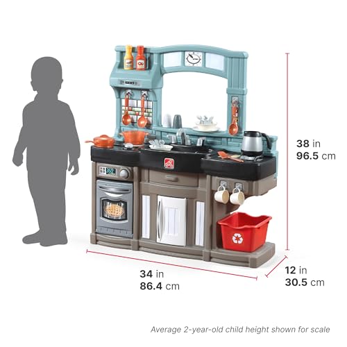 Kids Kitchen Playset with Lights & Sounds - Best Chefs Indoor Outdoor Toy Kitchen - 25 Accessories, Toddler Role Play - Variation of Best Chefs Kitchen
