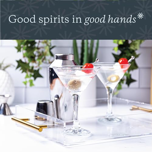 12-Piece Martini Glass Set - 5.2 Ounce Elegant Cocktail Stemware - Pack of 12