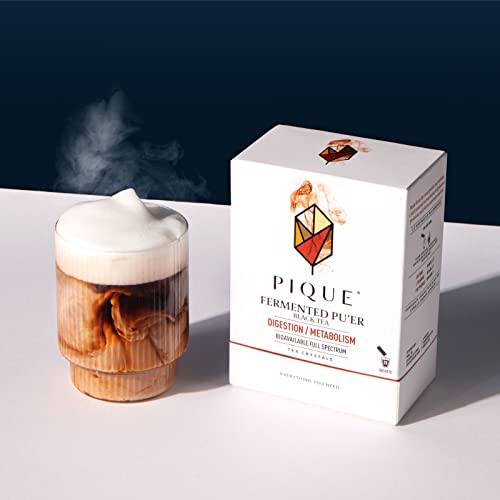 Organic Fermented Black Pu'er Tea - Support Digestion & Metabolism - 28 Single Servings - Variation of Pu'erh / 28 Count