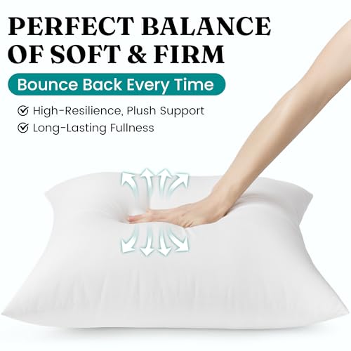 Outdoor Throw Pillow Inserts 18x18 Inches Set of 4 Waterproof Cushions - Oubonun Variation of 4 / 18x18 Inch