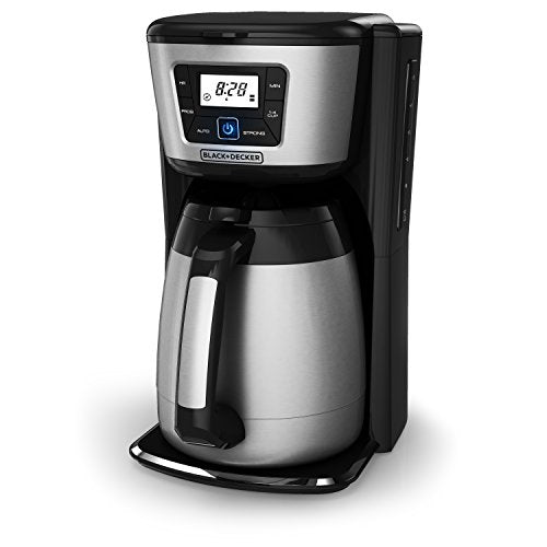12-Cup Thermal Coffee Maker with Spill-Resistant Spout - Black/Silver CM2035B