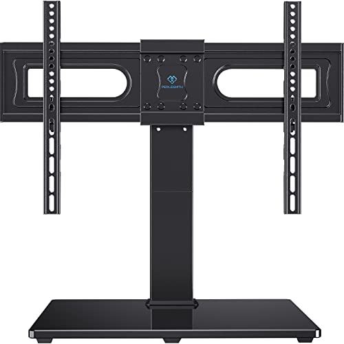 PERLESMITH Universal Swivel TV Stand for 37-80 Inch Flat & Curved TVs, Holds Up to 99lbs