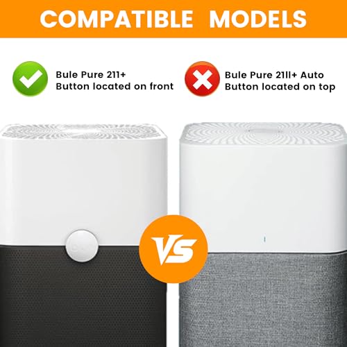 2 Pack Replacement HEPA & Activated Carbon Filters for Blue Pure 211+ Air Purifier