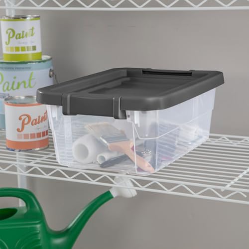 16 Quart Storage Boxes with Latching Lids - 12 Pack