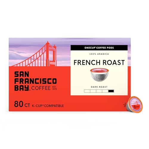 San Francisco Bay French Roast Coffee Pods 80 ct - Compatible with K-Cup Brewers