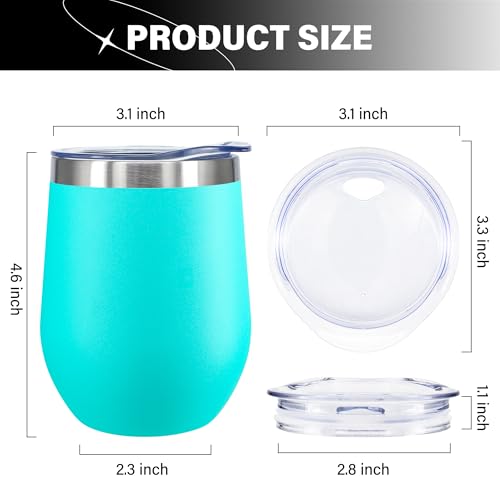 KAIRA Love Florida Mint Travel Tumbler with Lid – 12oz Stainless Steel Wine Cup