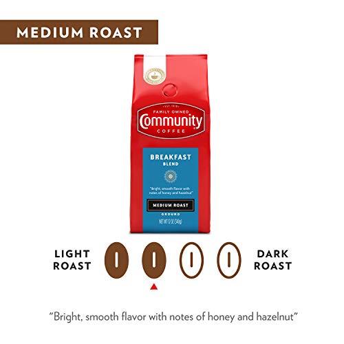 Community Coffee Breakfast Blend Ground Coffee 32oz Bag - Pack of 4, Medium Roast