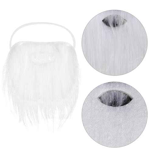 16 Packs Gnome Costume Set 7 Pcs Felt Dwarf Hats 7 Pcs White Fake Beard 2 Pcs Fake Ears for Halloween Christmas Party Cosplay