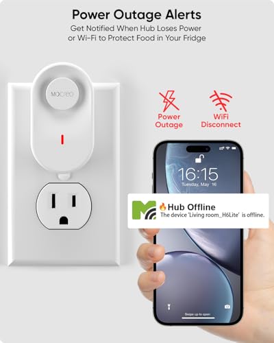 Wireless WiFi Thermometer with 2 Sensors & Freezer Alarm - No LCD Hub