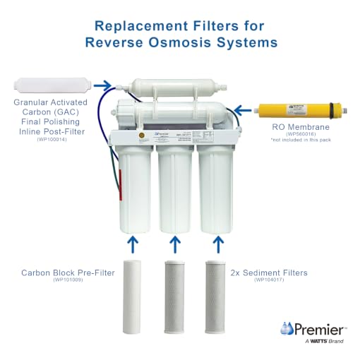 Watts Premier Water Filter Replacement Kit for RO Systems - 7 Pack