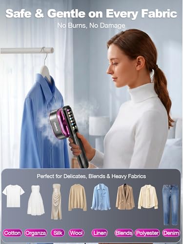 Portable 2-in-1 Travel Garment Steamer & Iron with Rotatable Head