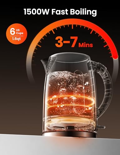 1.8 Quarts Stainless Steel Electric Kettle - Digital Temperature Control & Keep Warm