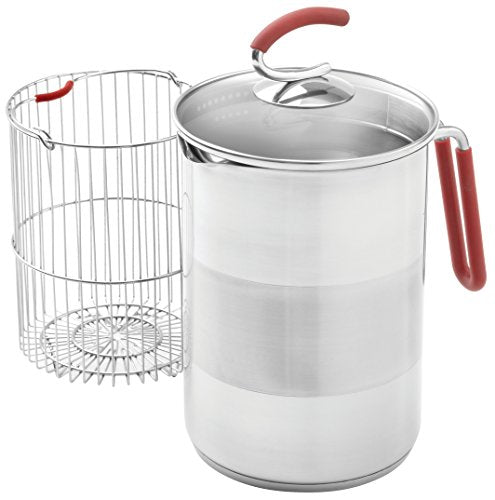 Kuhn Rikon 4th Burner Pot with Glass Lid & Steamer Basket - 12 Cup