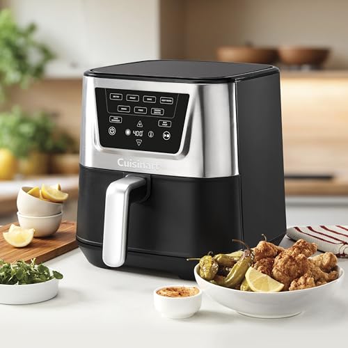 Cuisinart 6-Qt Air Fryer with 4 Functions & 3 Presets, Large Capacity