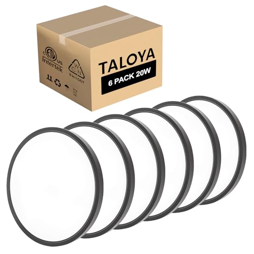 TALOYA 6 Pack 12 Inch 20W Flush Mount Ceiling Light Fixture,5CCT