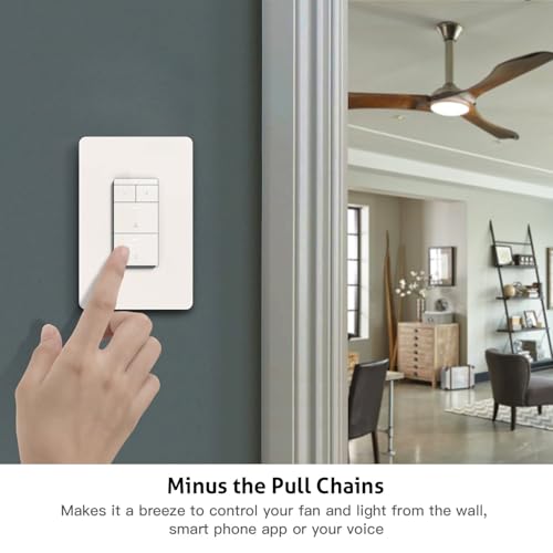 TREATLIFE Wi-Fi Smart Ceiling Fan & Dimmer Light Switch, Alexa & Google Compatible