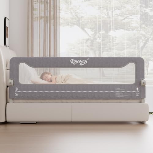 Toddler Bed Rail Guard 71 Inch Swing Down Safety Bed Barrier - Kincongi Variation 71"l x 24"h