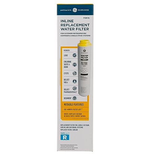 Under Sink Water Filter Replacement Cartridge - Fits GE GXRLQK System, Reduces Sediment & Impurities, 1 Pack