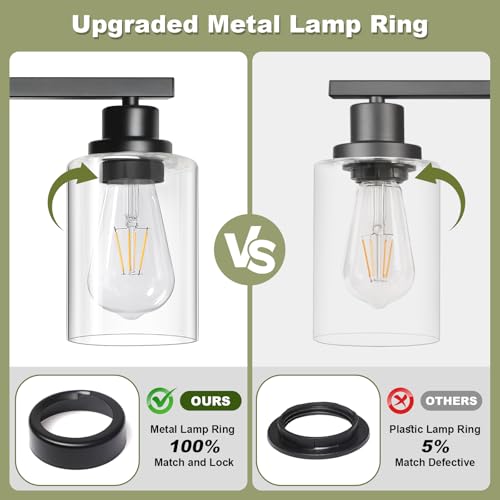 Unicozin Modern Bathroom Light Fixtures, 5 Vanity Lights Over Mirror,