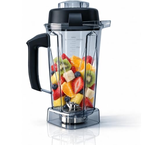 Pure Realm 64oz Blender Container for Vitamix 5200 6300 E310 - Wide Compatibility