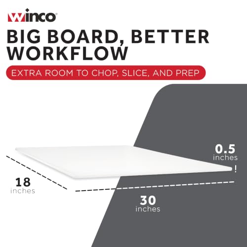 Commercial White Plastic Cutting Board 18x30 Inch — Restaurant Grade, NSF Certified, Knife-Friendly Variation of THIS listing