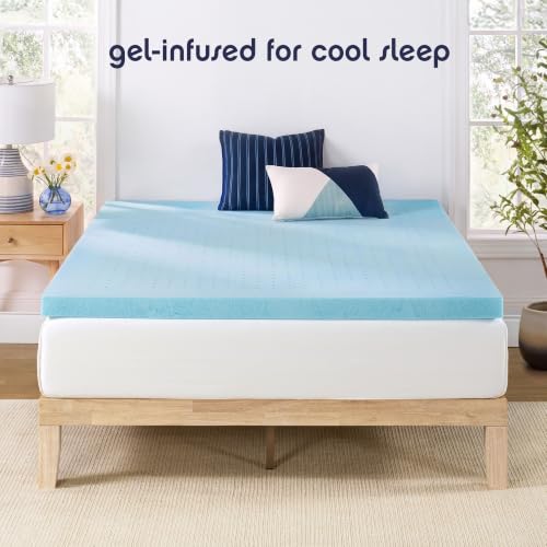 Best Price Mattress 3 Inch Ventilated Memory Foam Topper, Cooling Gel