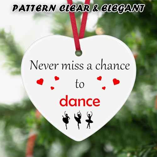 Dancer Gift Christmas Ornaments Dance Lover Gifts Inspirational Gifts Dancer Friends Sister Ballet Jazz Hip Hop Latin Gift Dance Recitals Teams Encouragement Ceramic Ornament