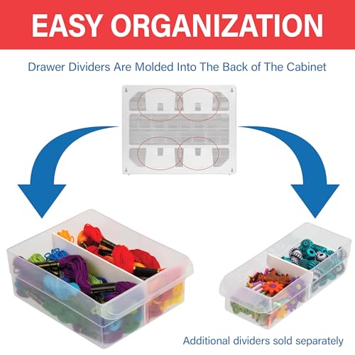 Black 44-Drawer Plastic Storage Cabinet - Heavy Duty Garage Organizer - 20W x 6D x 16H - Variation of THIS listing