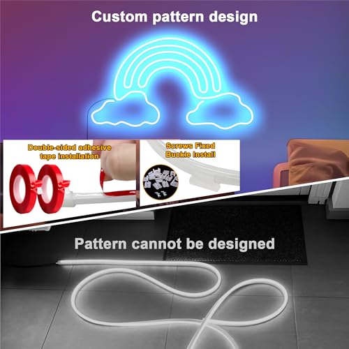 66Ft RGB LED Neon Rope Lights for Indoor & Outdoor Home Decor - App & Remote Control