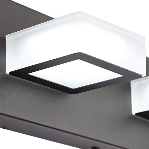 Ralbay LED Bathroom Vanity Light - Black 4 Lights Acrylic Fixture, 26 Inch White Light