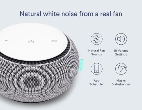 SNOOZ Cloud White Noise Sound Machine with Real Fan - Sleep Aid