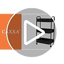 CAXXA 3-Tier Rolling Metal Storage Organizer - Mobile Utility Cart,