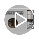 Homeiju Vintage Right Angle Freestanding Wine Rack with Glass & Bottle Storage