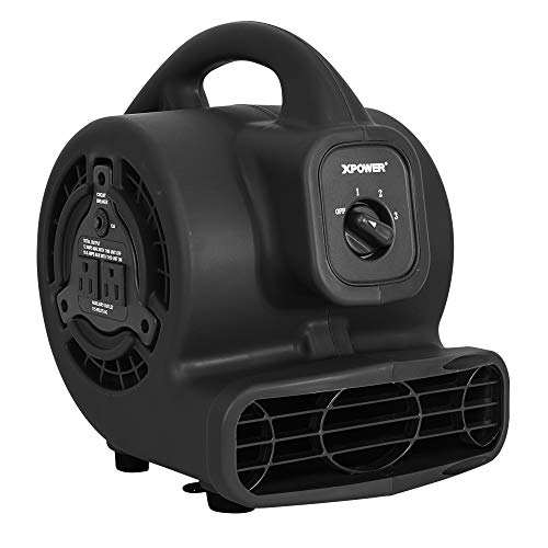Mini Mighty P-80A Air Mover for Water Damage Restoration & Home Use - Black