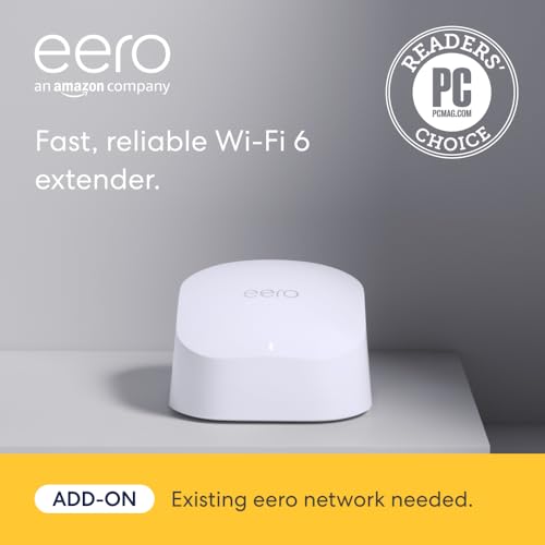eero 6 Mesh WiFi Extender Add-on - Covers 1,500 sq ft, No eero Plus, Without System
