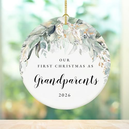 First Christmas as Grandparents Ornament 2026 - New Grandparents Holiday Decor
