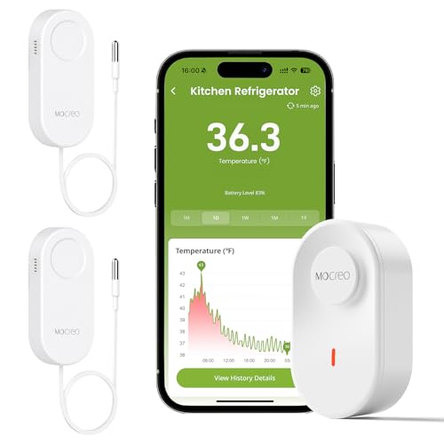 Wireless WiFi Thermometer with 2 Sensors & Freezer Alarm - No LCD Hub